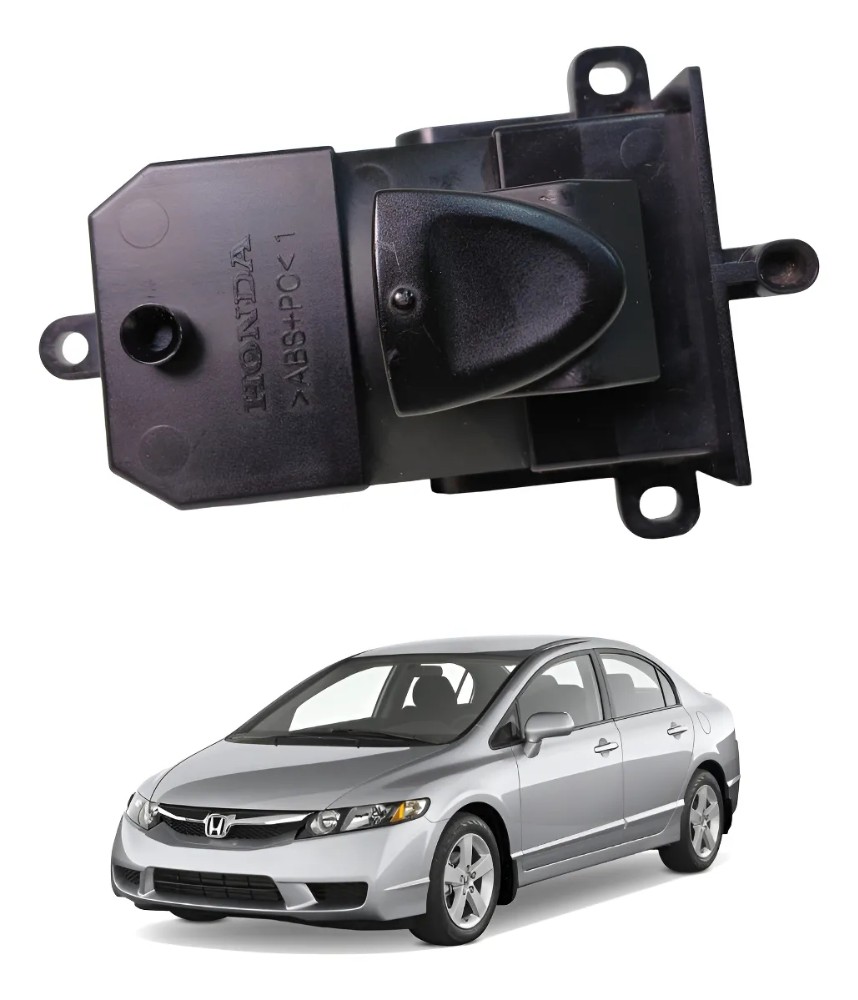 Botao comando vidro traseiro honda civic 2007 2011 34746