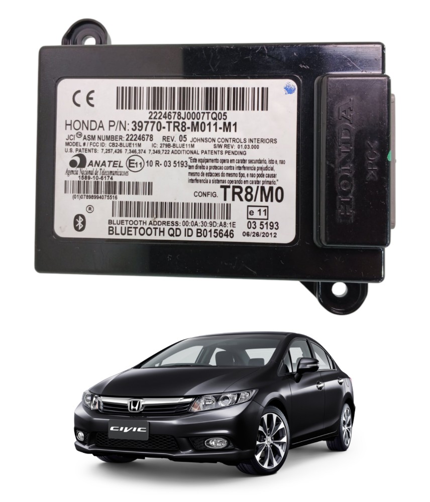 Módulo central Bluetooth honda civic 2012 a 2016 e12454