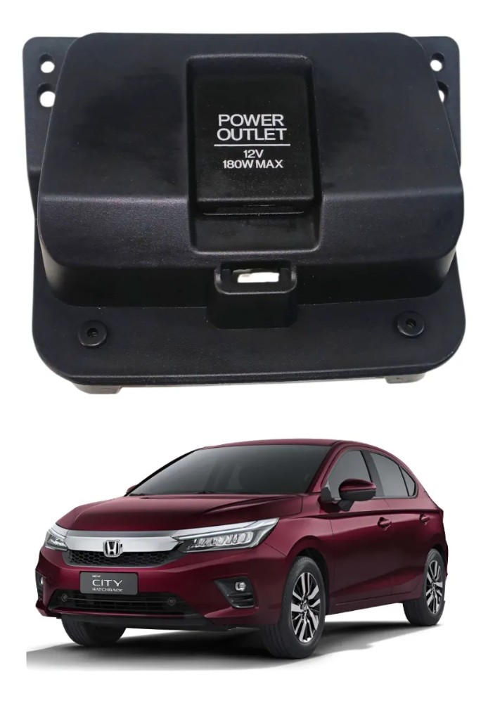 Tomada 12v console central honda city 2022 a 2024 33096