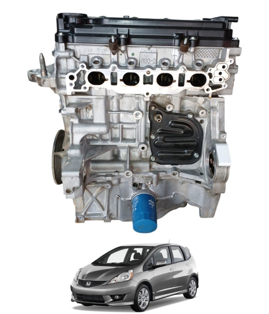 Motor parcial honda fit 1.4 2009 2014 53022 Tampa Lateral Quebrada