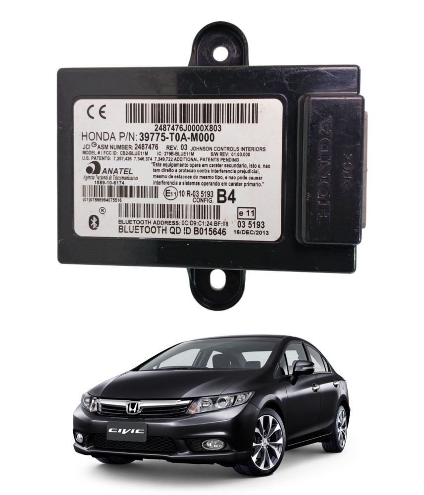 Módulo Central Bluetooth Honda Civic 2012 A 2016 12456