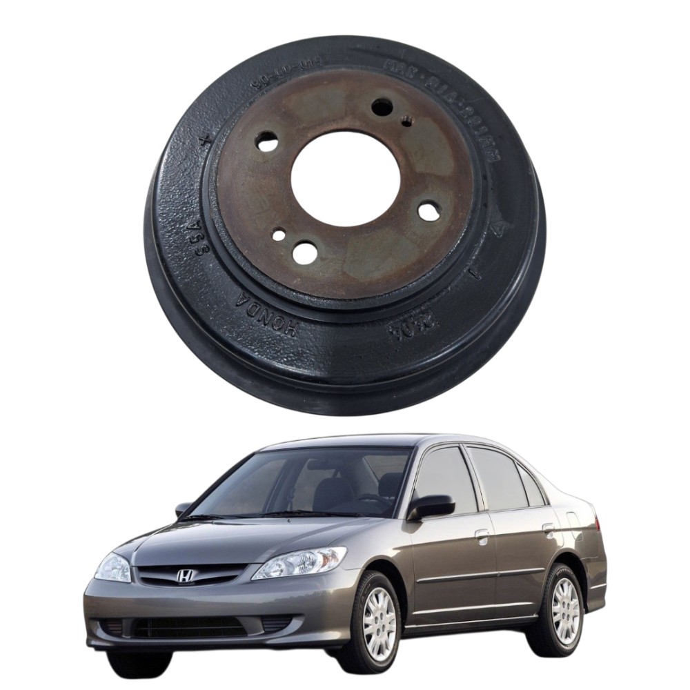 Tambor freio traseiro Honda civic 2001 2006