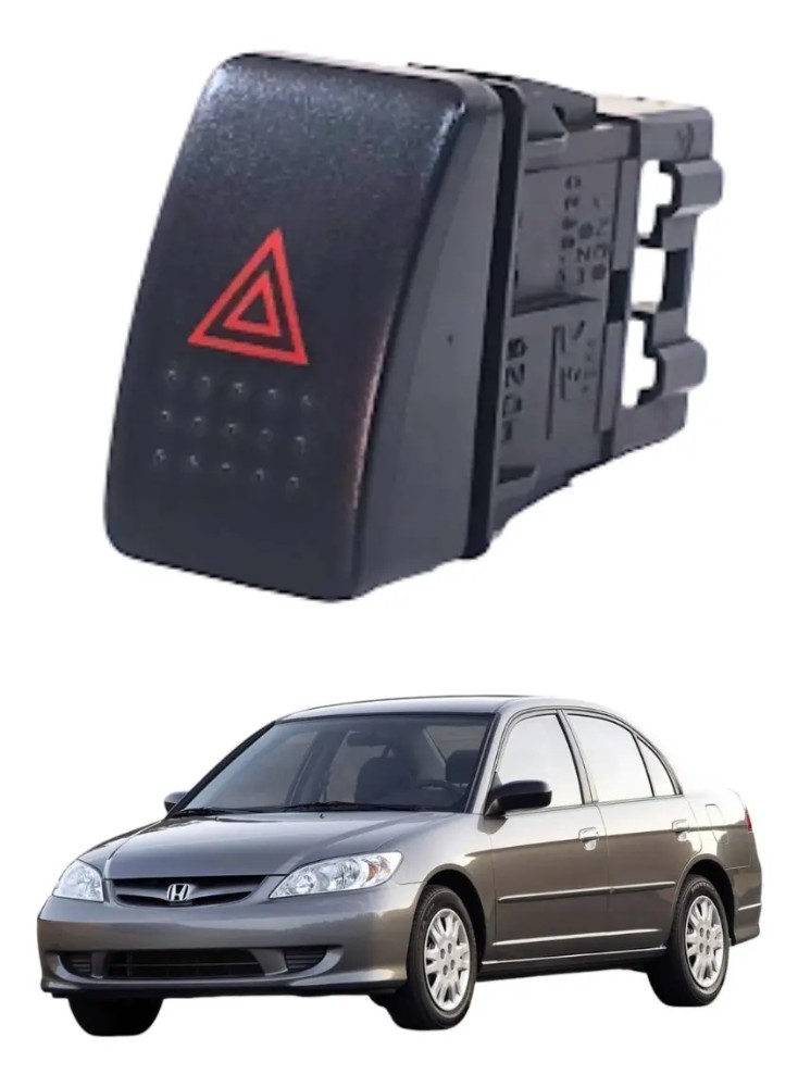 Botao pisca alerta honda civic 2001 2006 49789