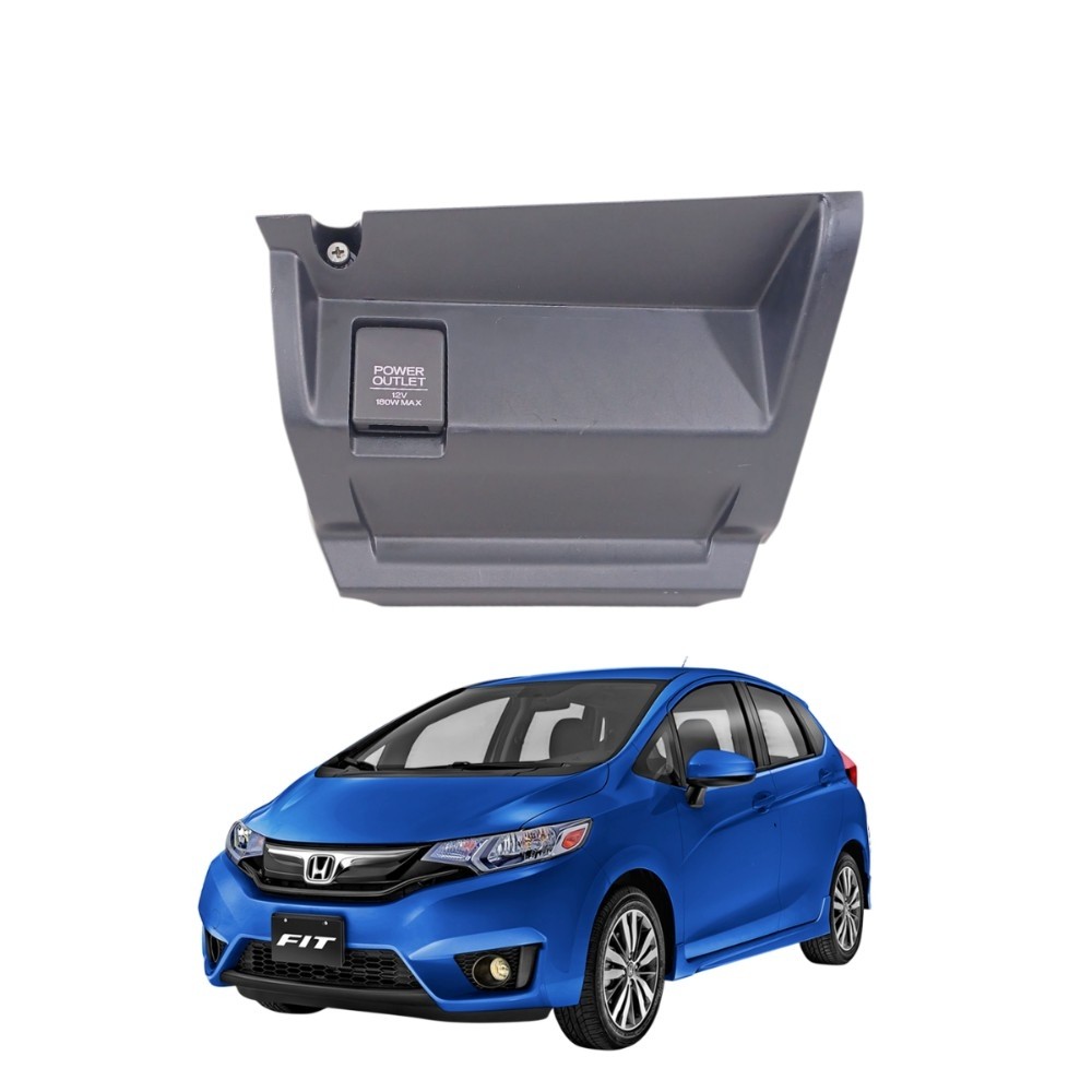 Moldura entrada tomada usb 12v honda fit 2015 2021