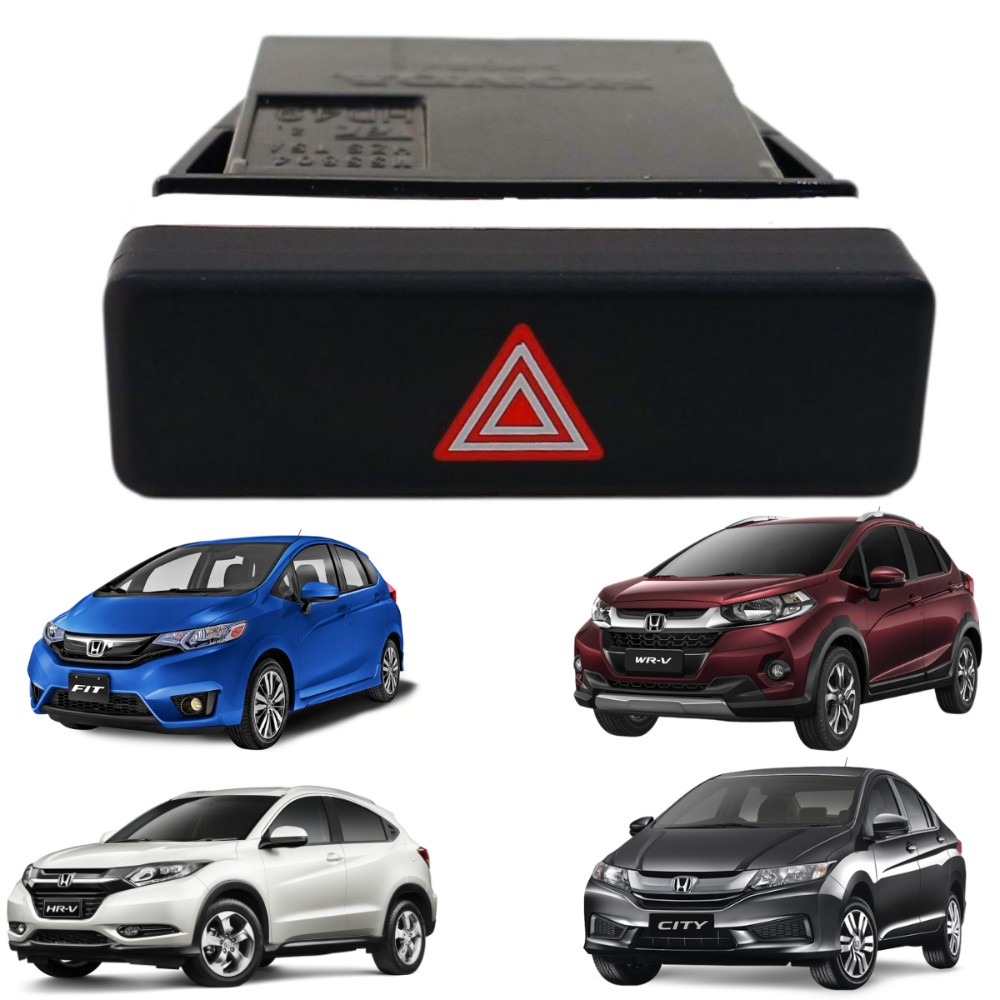 Botão interruptor pisca alerta fit city wrv hrv 2015 a 2021