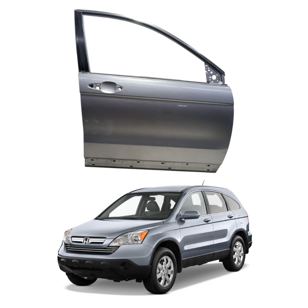 Porta dianteira direita prateada honda crv 2007 2011