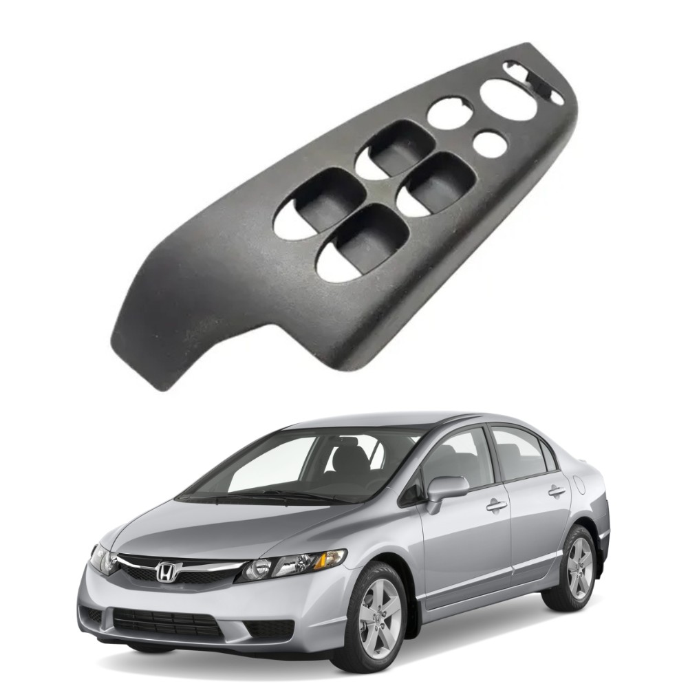 MOLDURA COMANDO VIDRO D/E HONDA CIVIC 2007 A 2011 23796