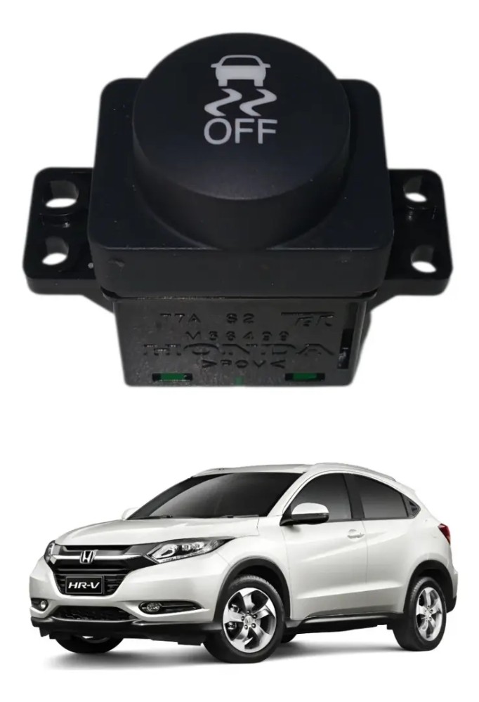 Botao controle tracao off honda hrv 2016 2021 43856
