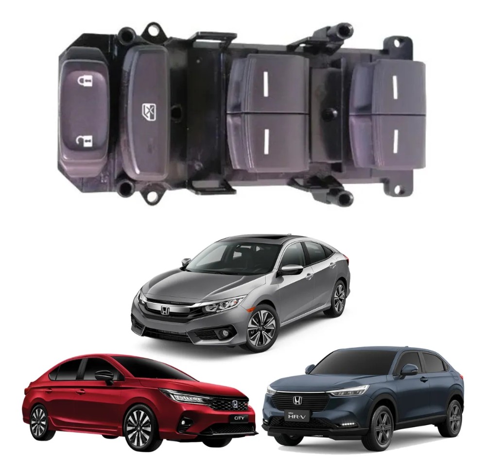 comando vidro dianteiro esquerdo honda civic 2017 2021 35325