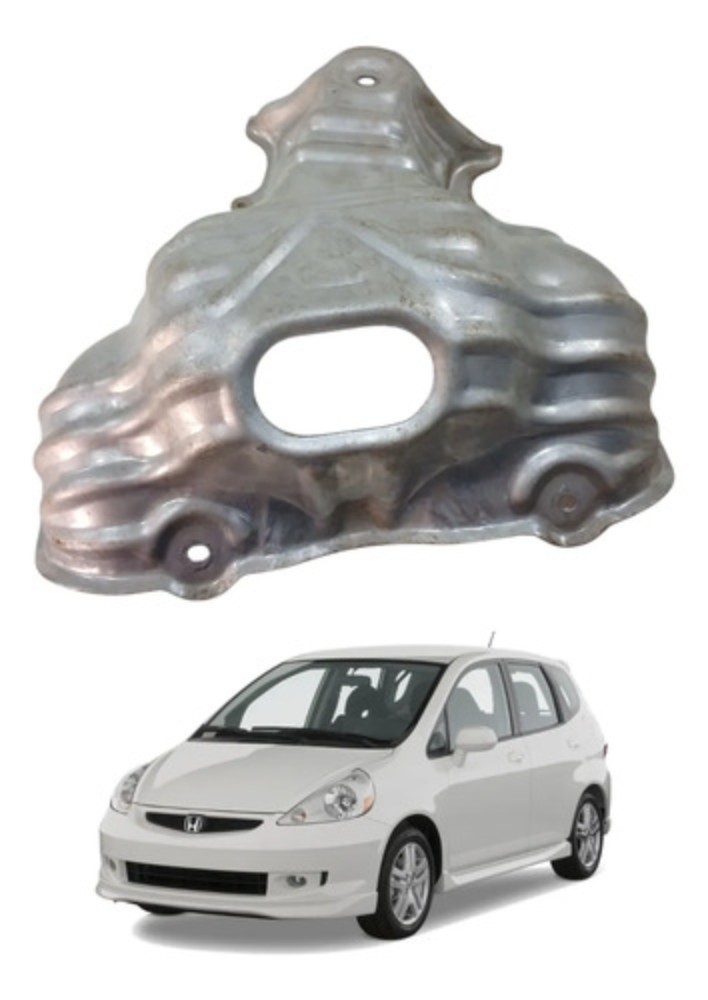 Defletor coletor escapamento honda fit 2004 2008