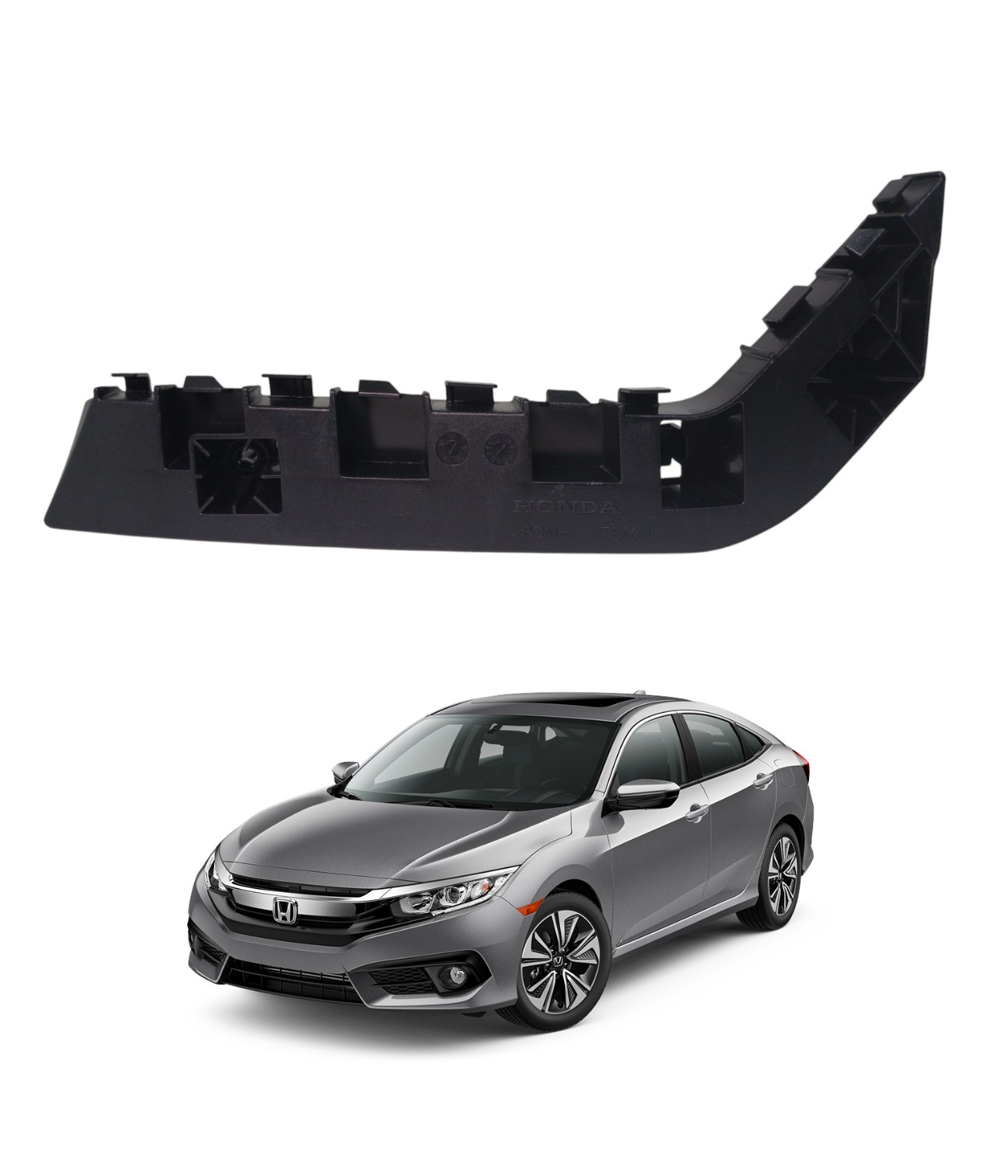 Guia Parachoque Dianteiro Esquerdo Honda Civic 2017 E5067