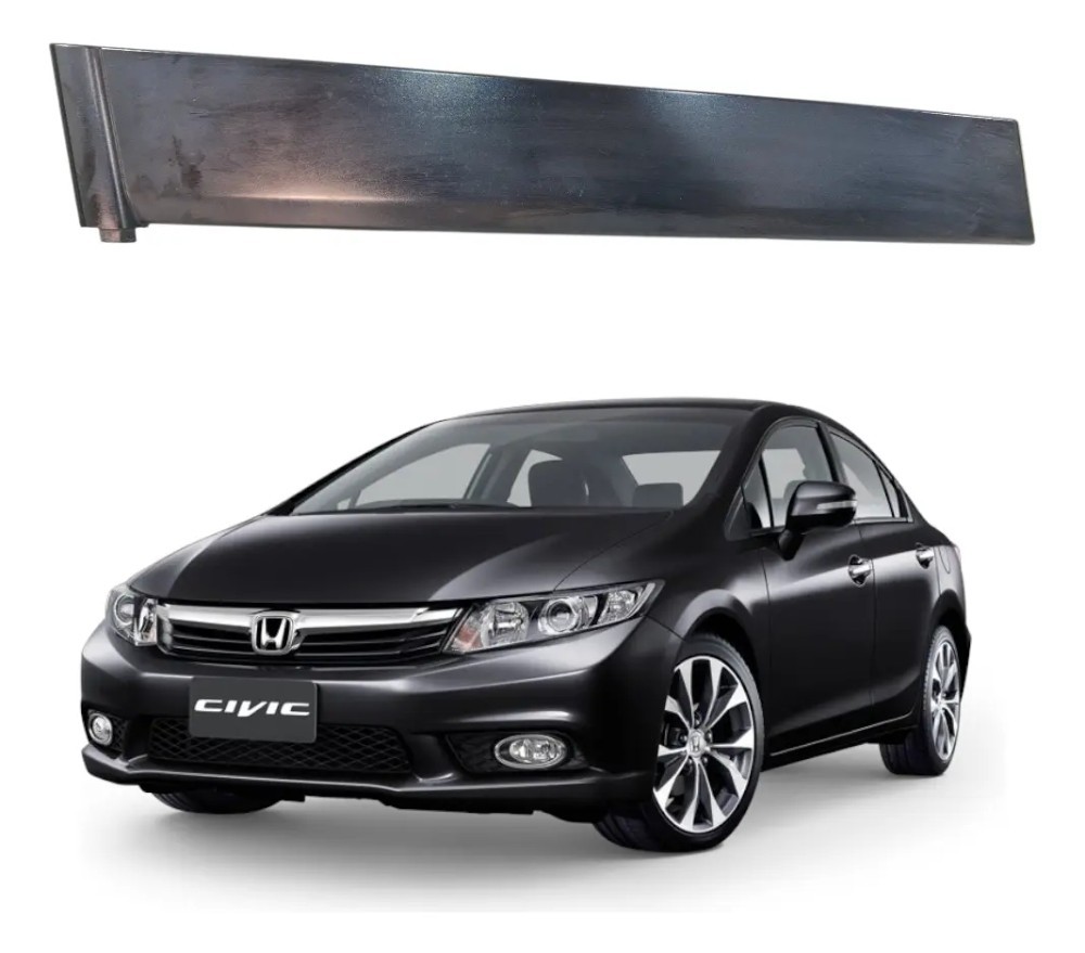 Moldura coluna porta traseira esquerda honda civic 2012 2016