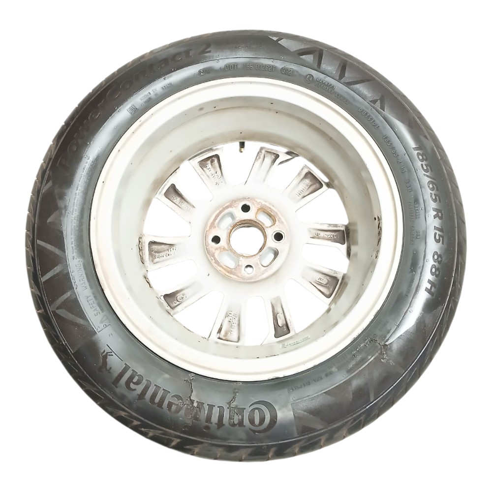Roda aro 15 pneu meia vida honda fit 2015 2021 4