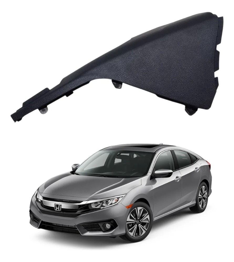Moldura esquerdo console central honda civic 2017 2021 39973