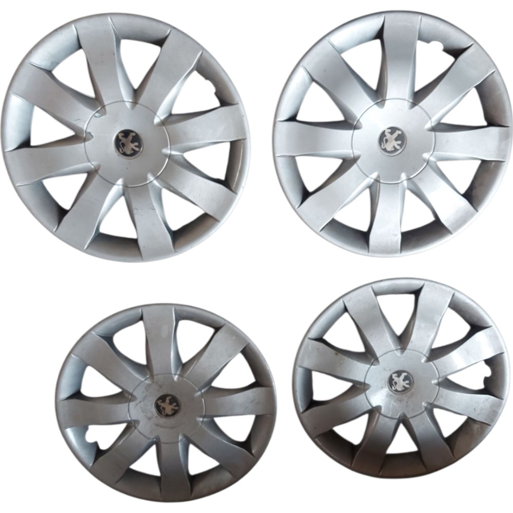 Calota Roda Peugeot 208 308 206 2008 2012 2016 2020 Prata 2