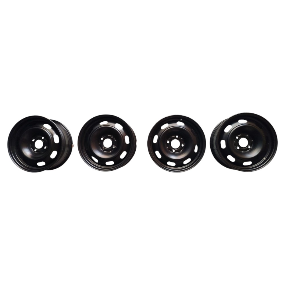 Jogo Rodas Aro 15 Peugeuot 307 C3 C4 Preto 9643202580