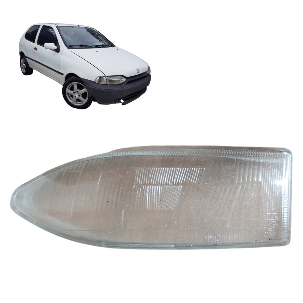 Vidro Lente Farol Esquerdo Palio Siena Strada 1996 A 2001 1