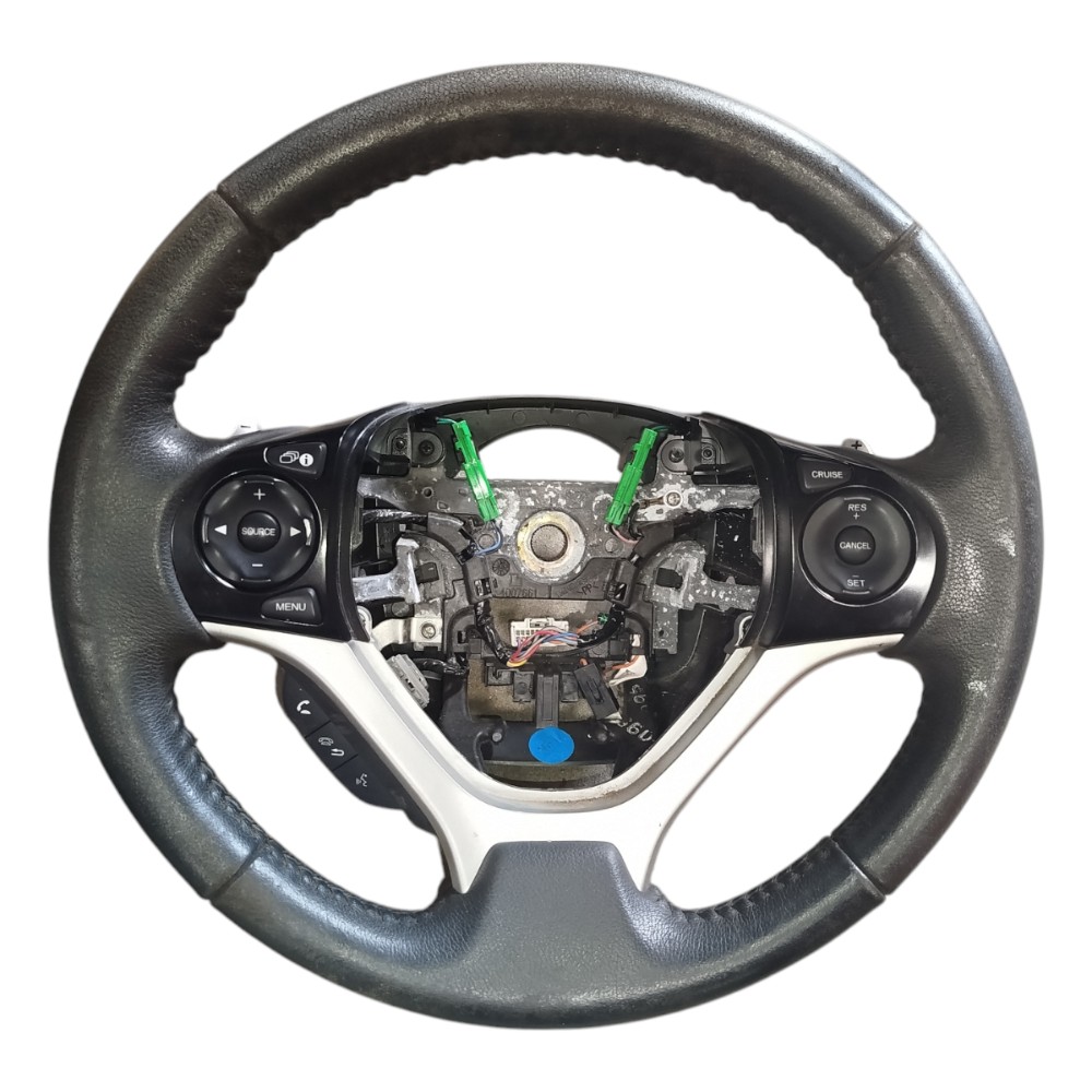 Volante Com Comandos Honda Civic Fit 2012 2013 2014 2016 Preto