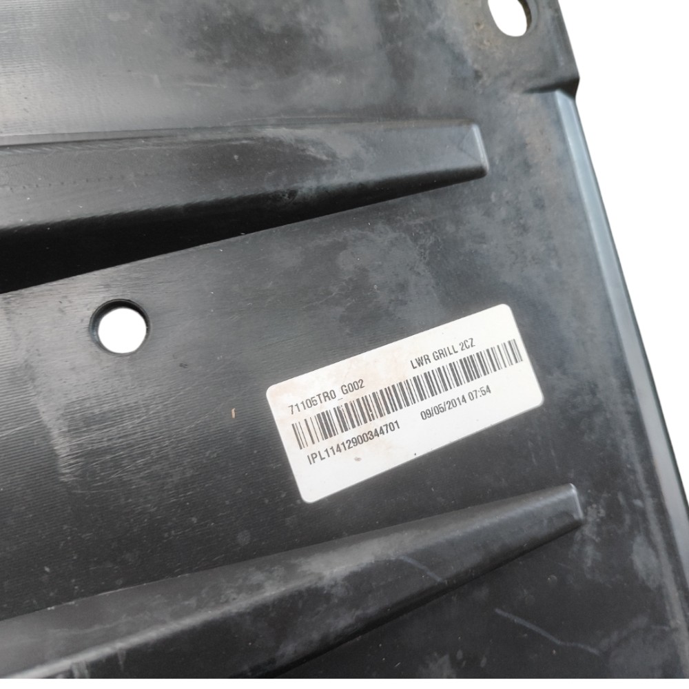 Grade Inferior Parachoque Dianteiro Honda Civic 2012 A 2016 Preto Plástico 8