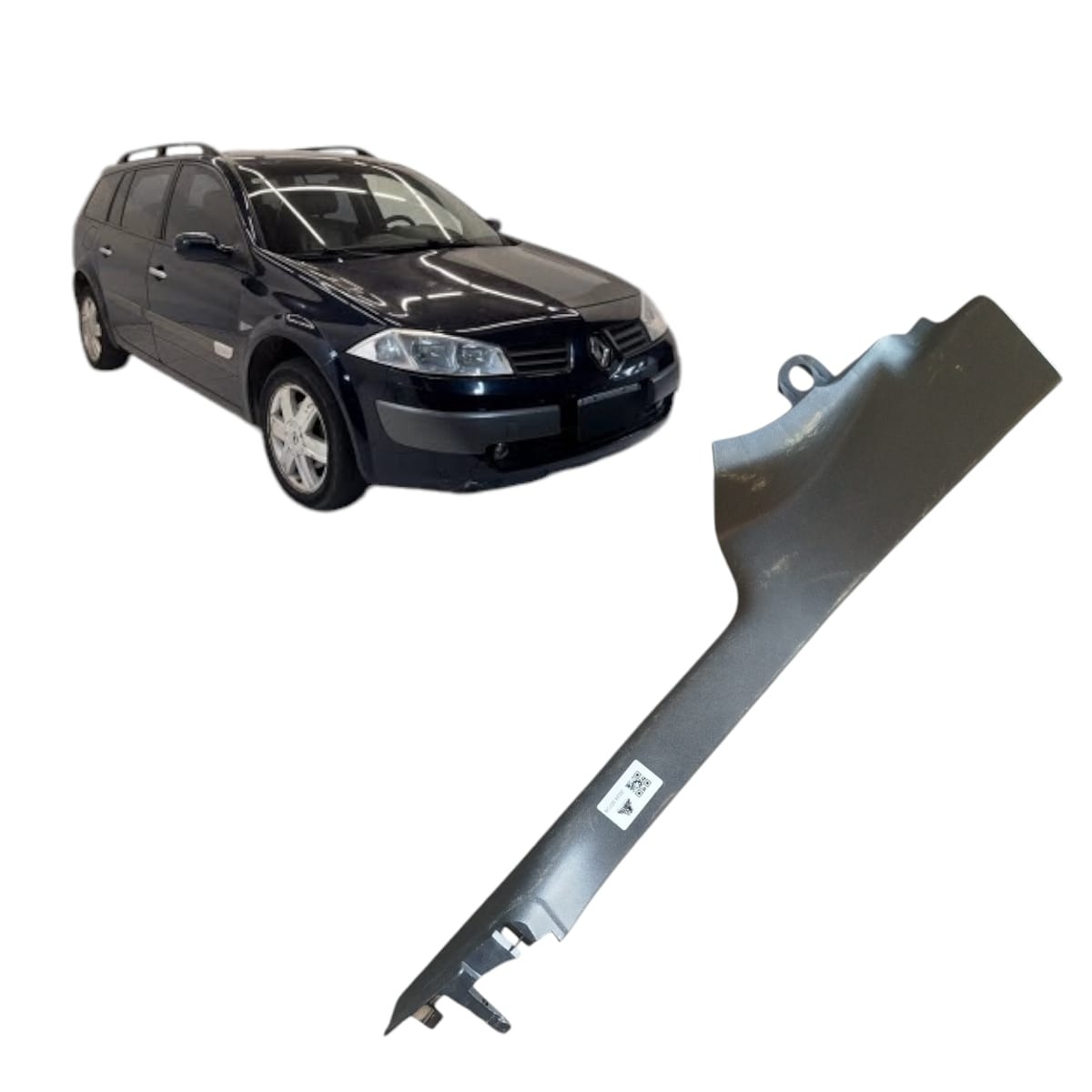 Acabamento Soleira Traseiro Esquerdo Megane 2007 2010 2012 Cinza-escuro 1