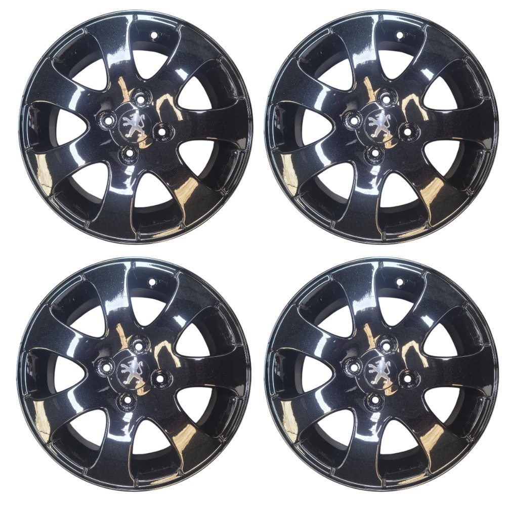 Jogo De Rodas Aro 16 4 Furos Peugeot 307 Original Preto