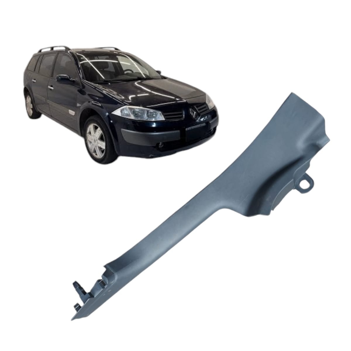Acabamento Soleira Traseiro Direito Megane 2007 2010 2012 Cinza-escuro 1