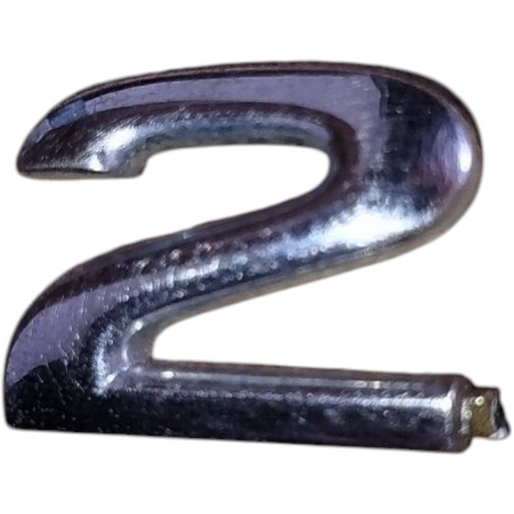 Escrita Numeral 2 Automotiva Fiat  Variado