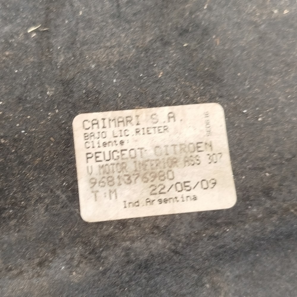 Forração Do Painel Corta Fogo C4 307 308 2006 2007 2008 2013 7