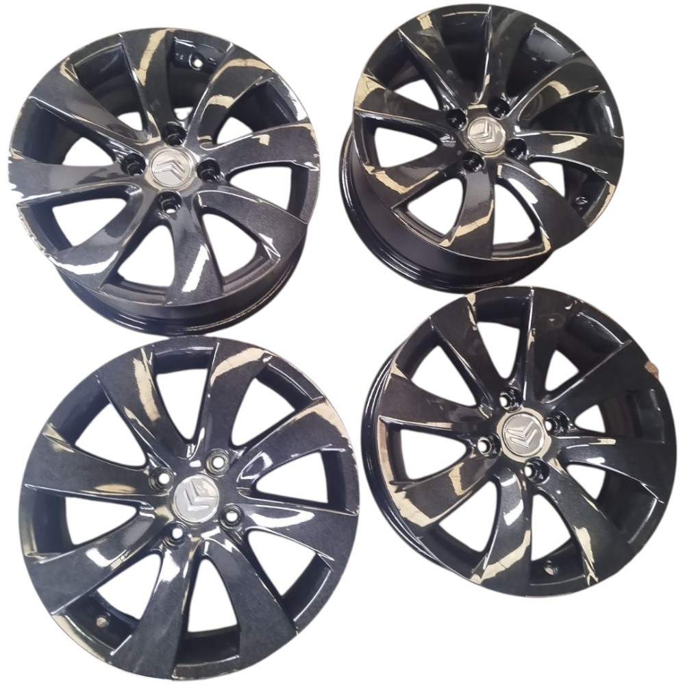 Jogo Rodas Citroen C4 Renault Peugeot 4×108 Aro Preto