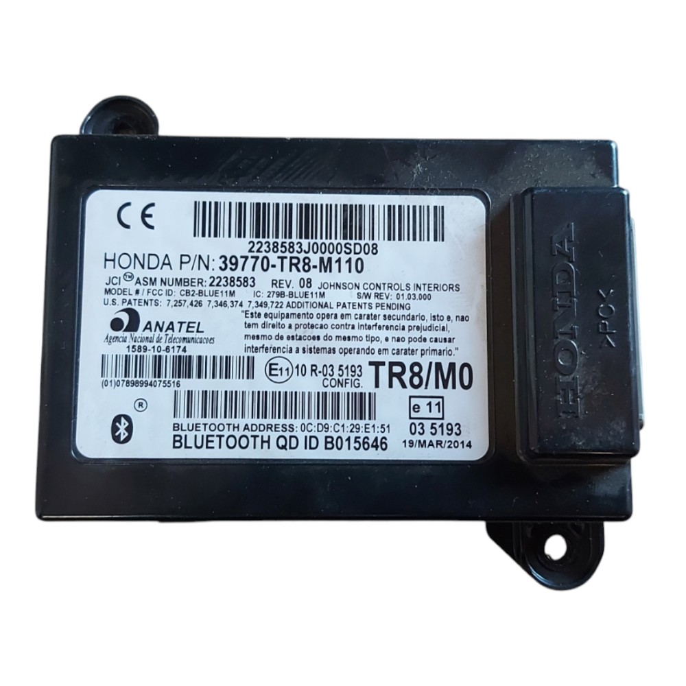 Módulo Central Bluetooth New Honda Civic 2012 2014 2016 2.0