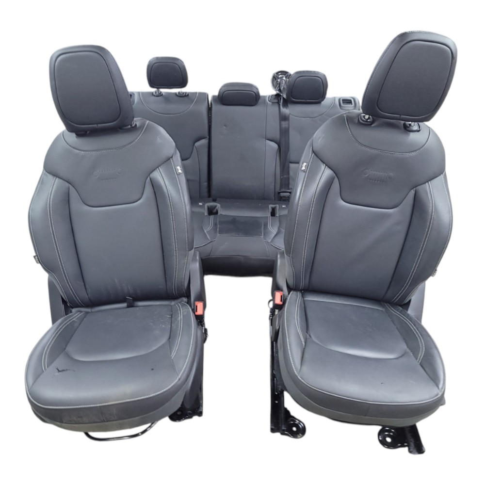 Jogo Bancos De Couro Jeep Renegade T270 2021 2022 2023 2024 Preto