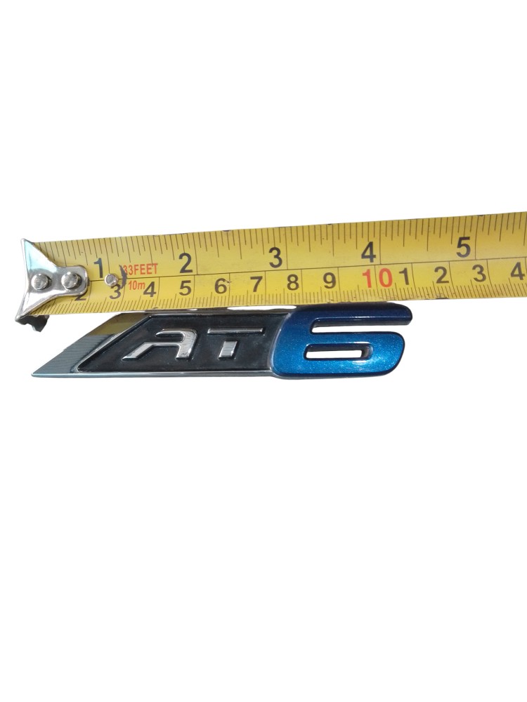 Emblema Letreiro Tampa Traseira At6 Fiat Argo 2016 A 2021  Cromado/azul 6