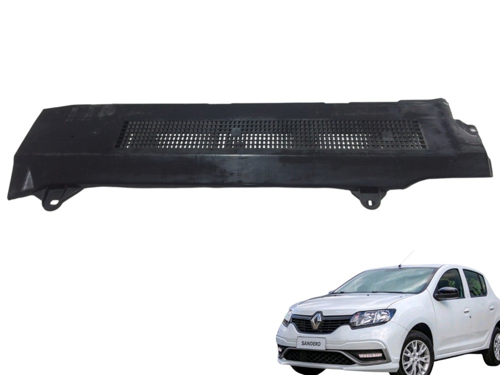 Proteção Tanque Combustível Protetor Log Renault 2014/16 Preta Preta