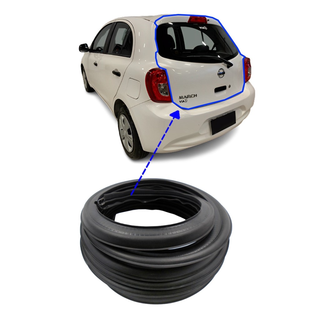Borracha Vedação Porta Malas Nissan March 2011 2012