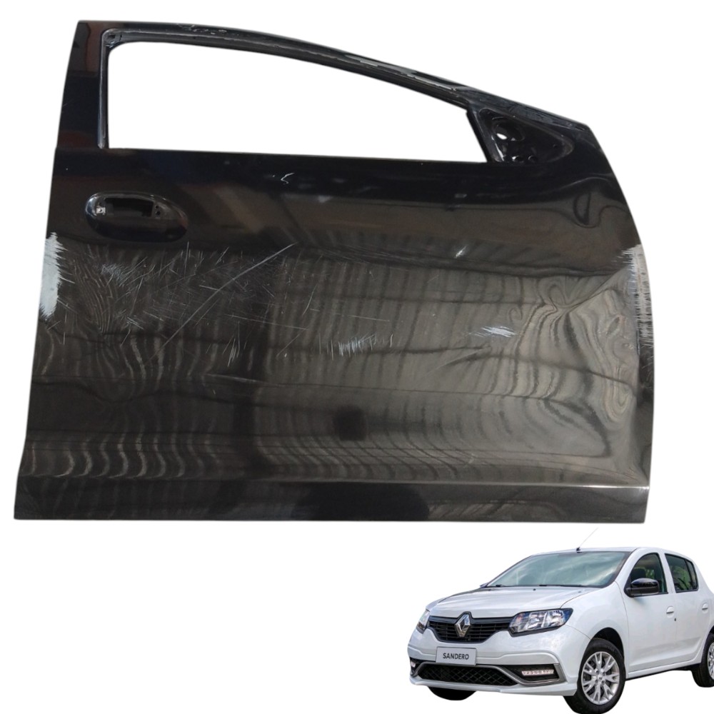 Porta Do Renault Sandero/duster Dianteiro Direito 14/23 Dianteira Direito Preto