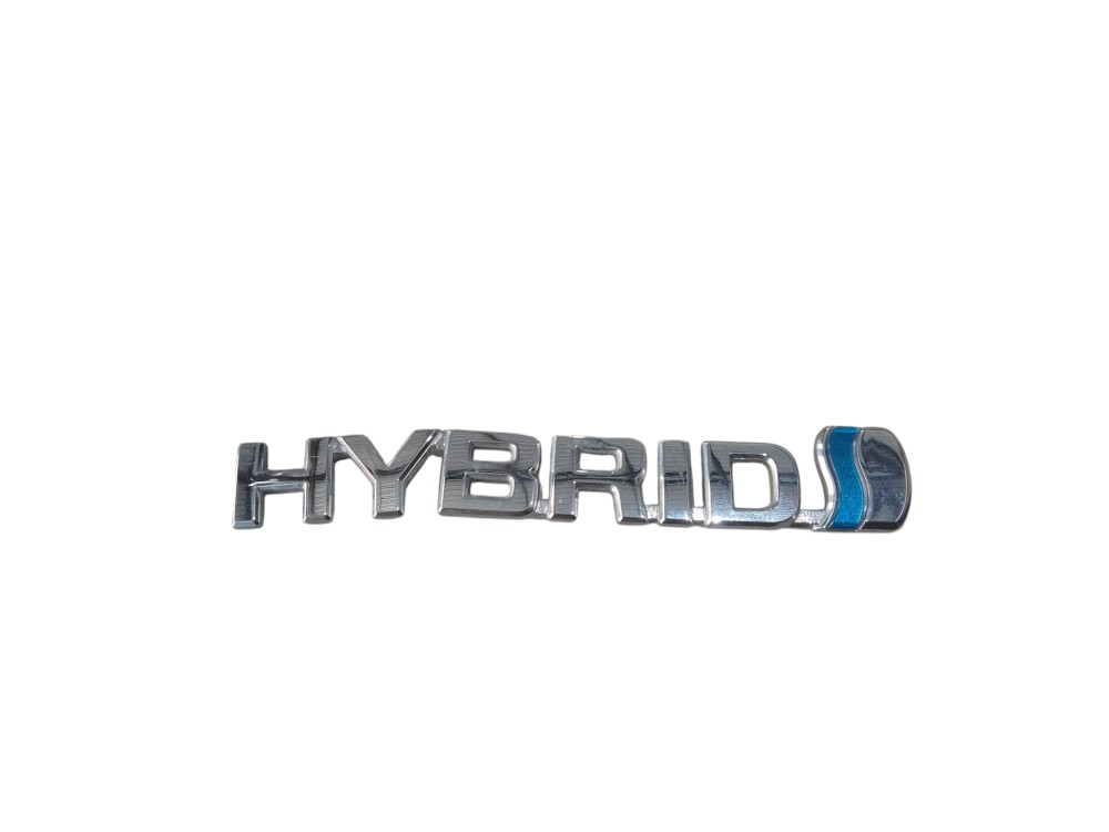 Emblema Tampa Traseira Toyota Hybrid Corolla Camry Cromado Cromado/azul 3