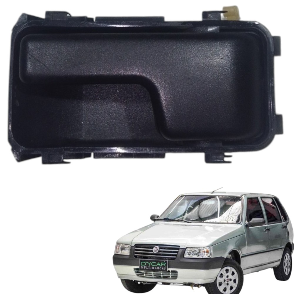 Maçaneta Interna Porta Traseira Esquerda Fiat Uno 2005/2006 Preto Traseira