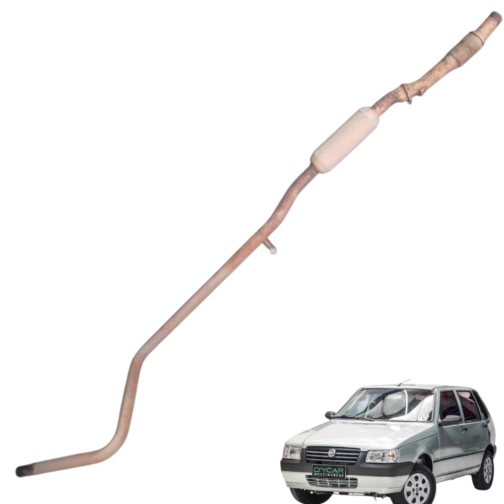 Tubo escapamento silencioso intermediário Fiat uno Mille