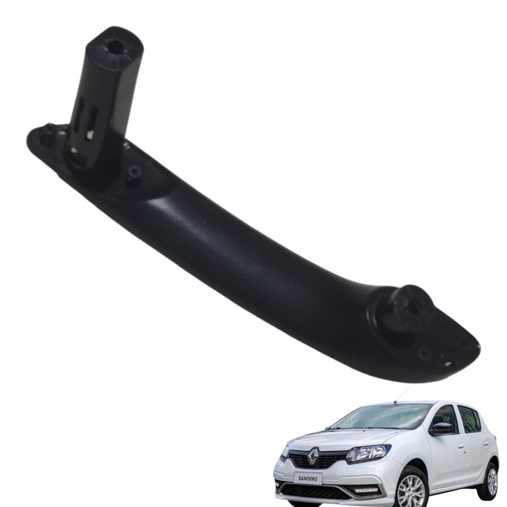 Puxador Porta Dianteira/e Renault Sandero 2014/18 40801722 Preto Preto