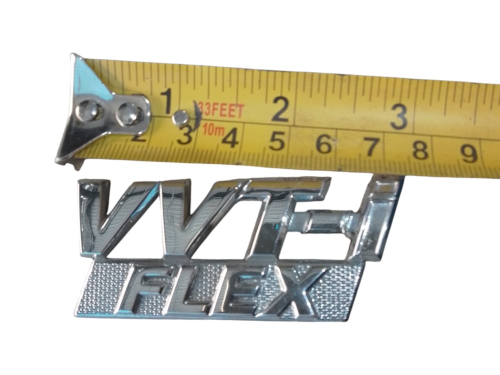 Emblema Da Tampa Traseira Linhas Corolla Vvt-i Flex Et 3938 Cromado 9