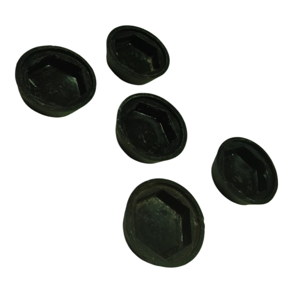 5 Unidades Tampão Parafuso Cinto Fiat Uno Mille V15 Et5249 Preto 2