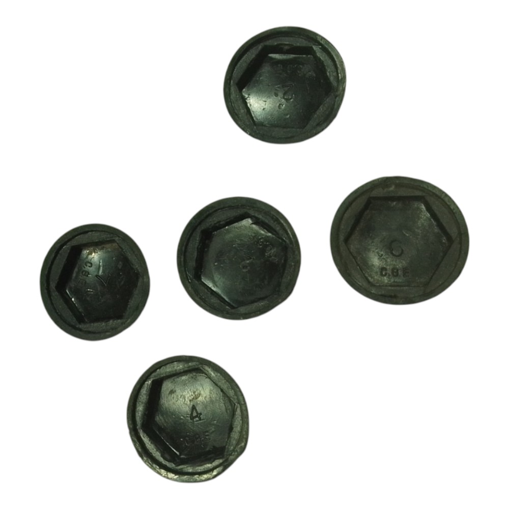 5 Unidades Tampão Parafuso Cinto Fiat Uno Mille V15 Et5249 Preto 3