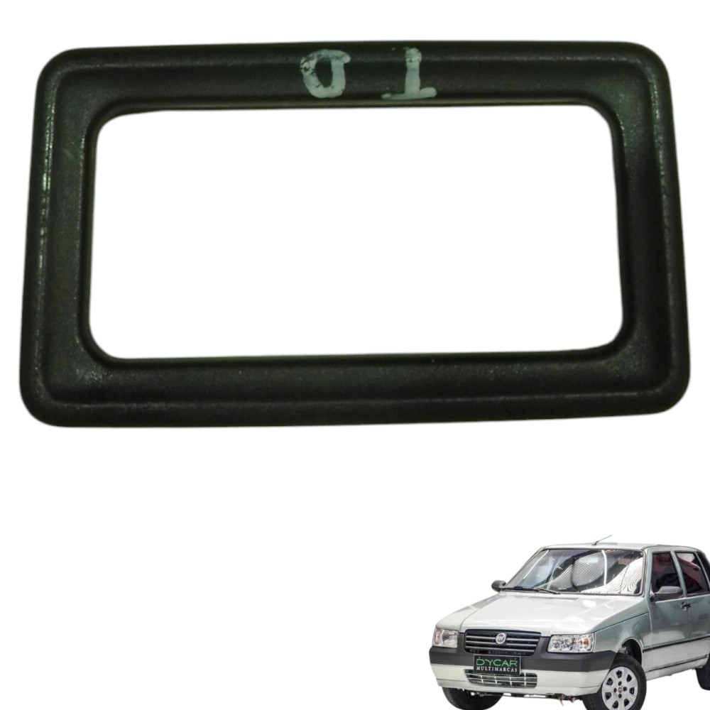 Moldura Maçaneta Interna Traseira Direita Fiat Uno Mille V19 Preto Traseira