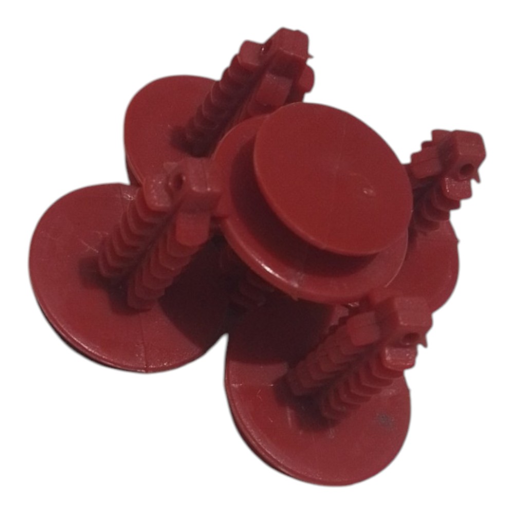 Kic/c 37 Grampos Para Forração Lateral Porta Fiat Palio Vermelho 5