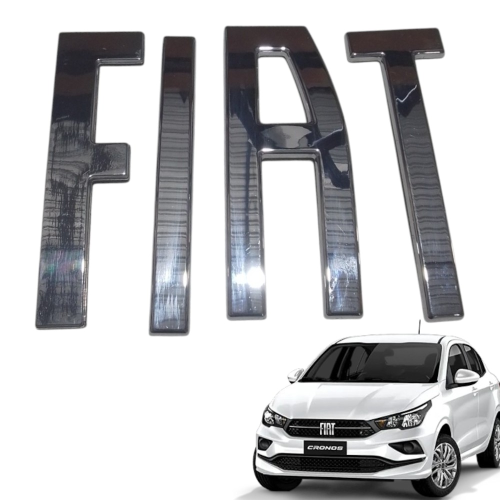 Emblema Fiat Letreiro Grade Cromado Cronos Argo 2021/2024 Cromado