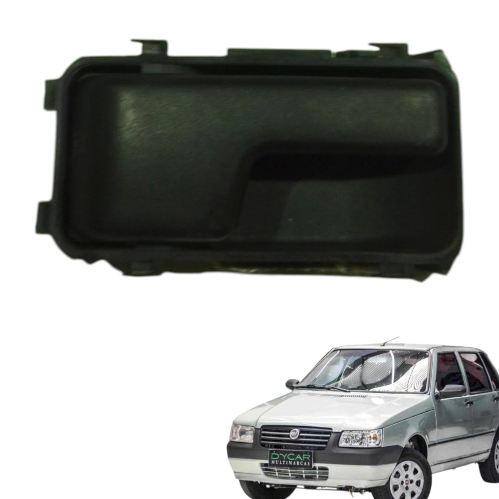 Maçaneta Interna Traseira Esquerda Fiat Uno Mille V19 Preto Traseira