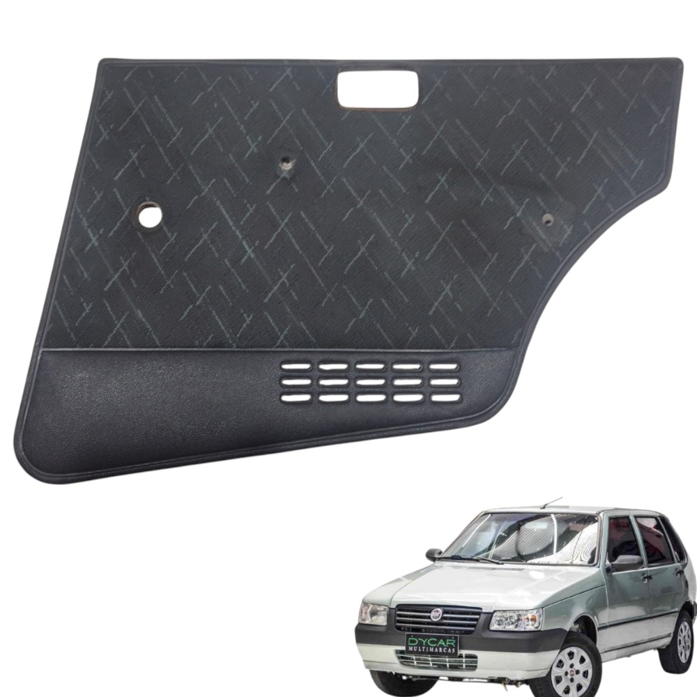 Forro De Porta Traseira Direita Fiat Uno Mille 4p V19 Et 5358 Preto