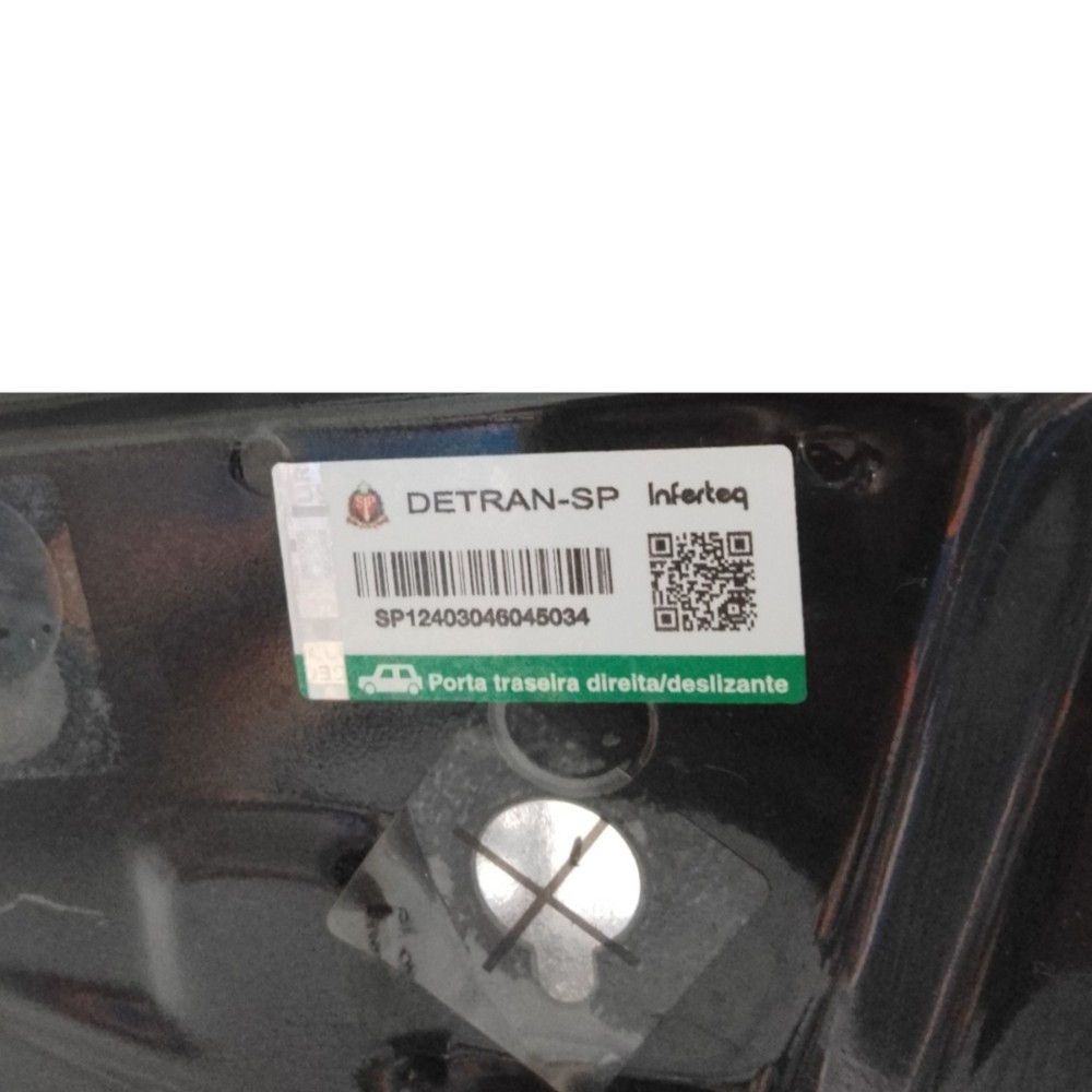 Porta Traseira Direita Renault Sandero 2014/2023 Traseira Direita Preto 4