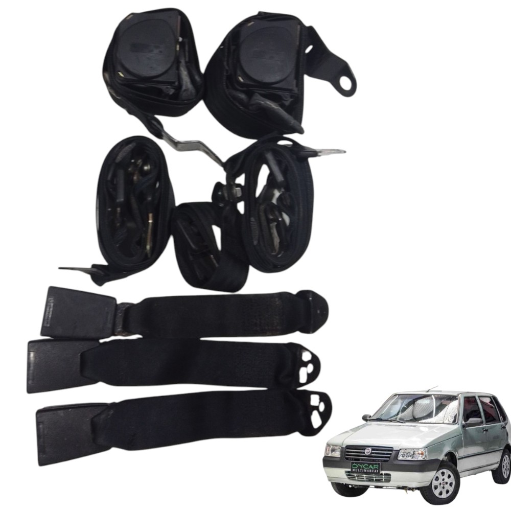 Jogo completo cinto Fiat UNO Mille 2007 / 2008