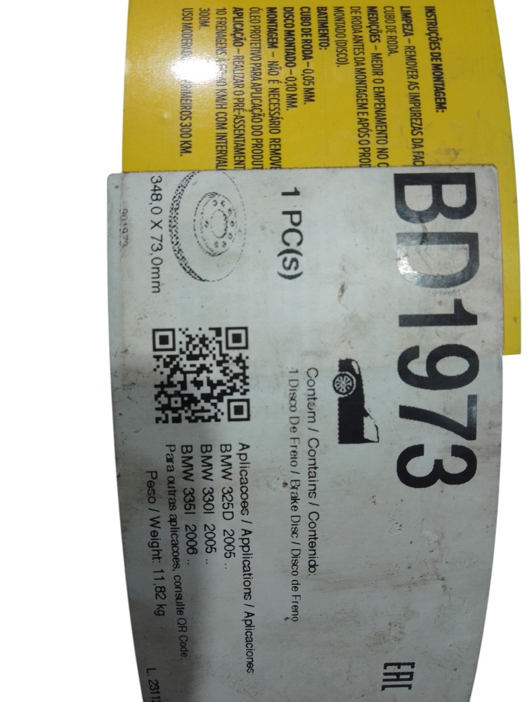 Disco freio novo Bmw 2005 2006 348x730mm 6